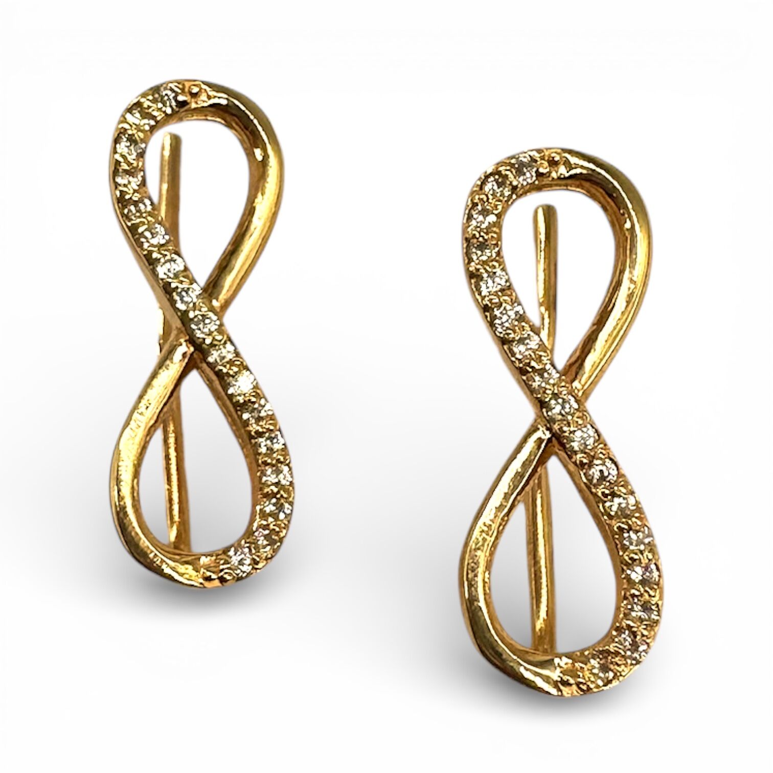 Золоті сережки з цирконами