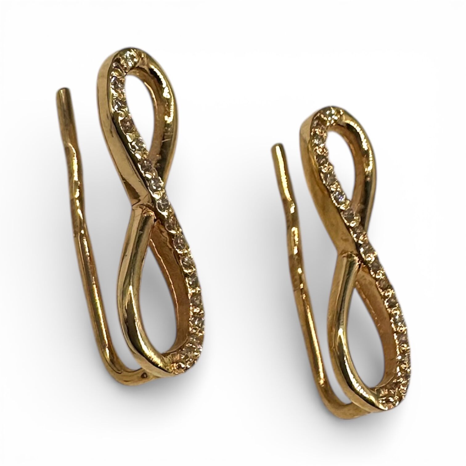 Золоті сережки з цирконами