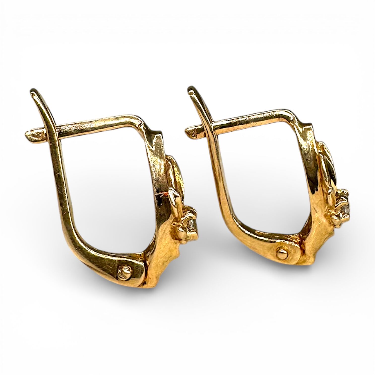 Золоті сережки з цирконами