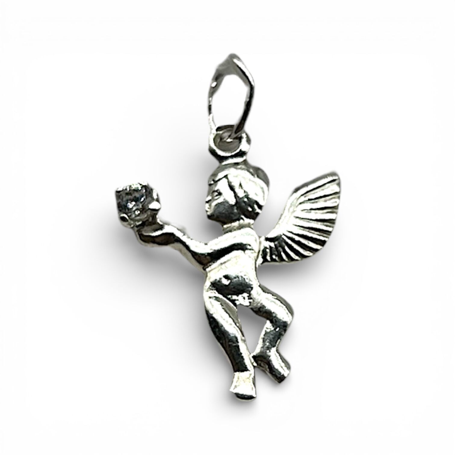 Серебряная подвеска с фианитом