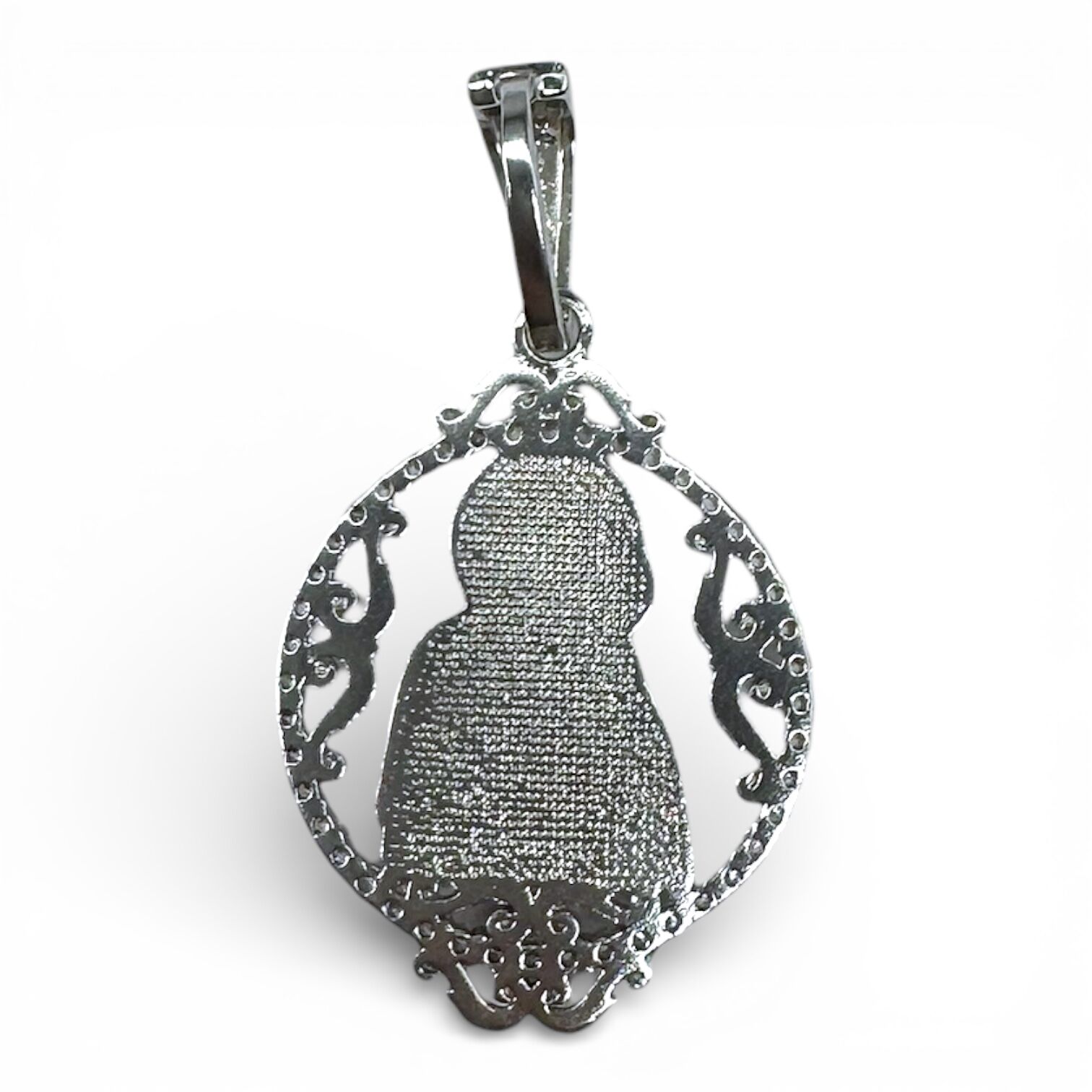 Срібна підвіска з фіанітами