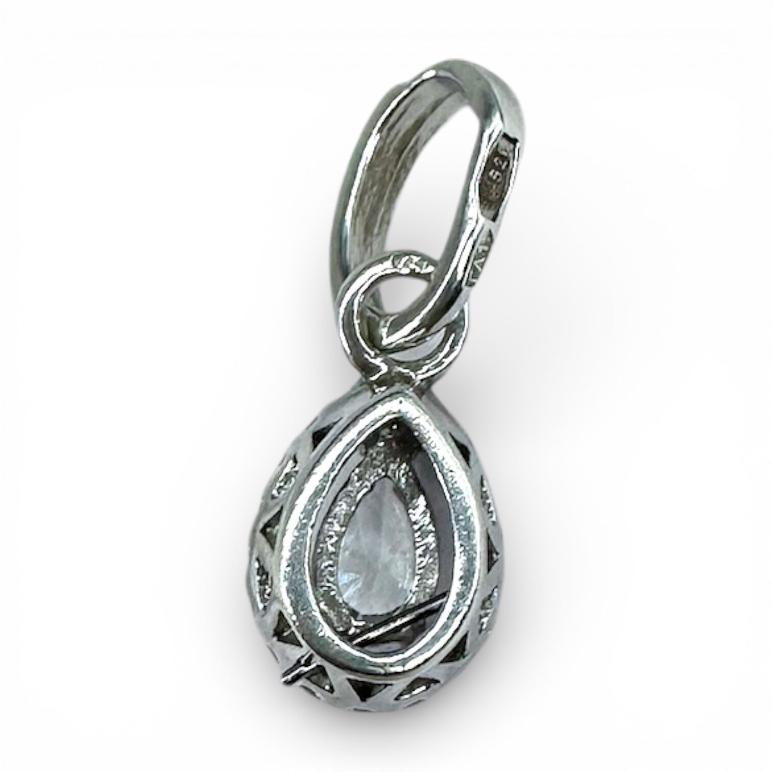 Срібна підвіска з фіанітами