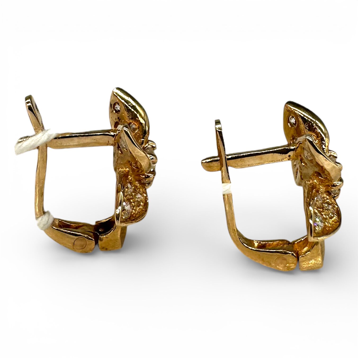 Золоті сережки з цирконами