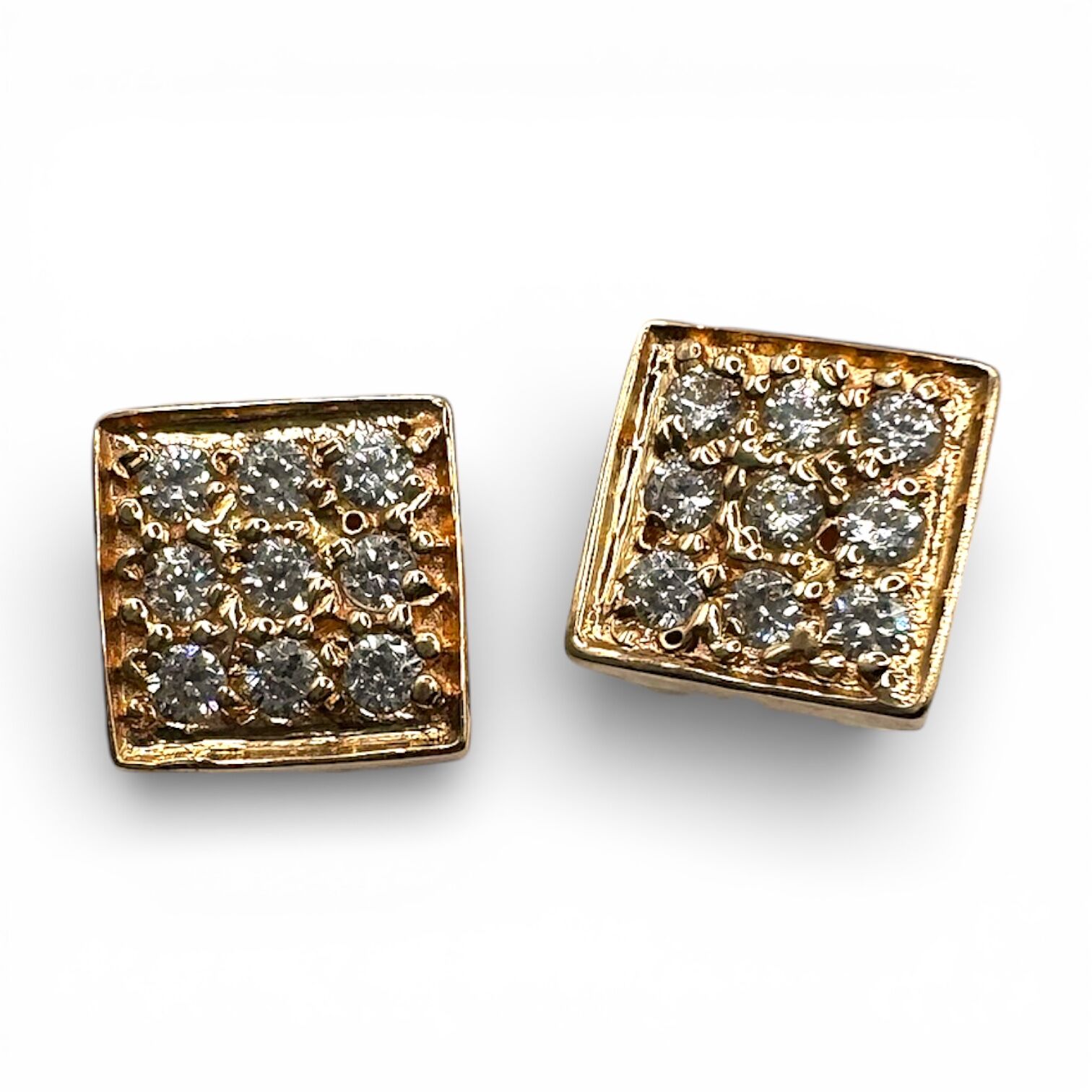 Золотые серьги с фианитами