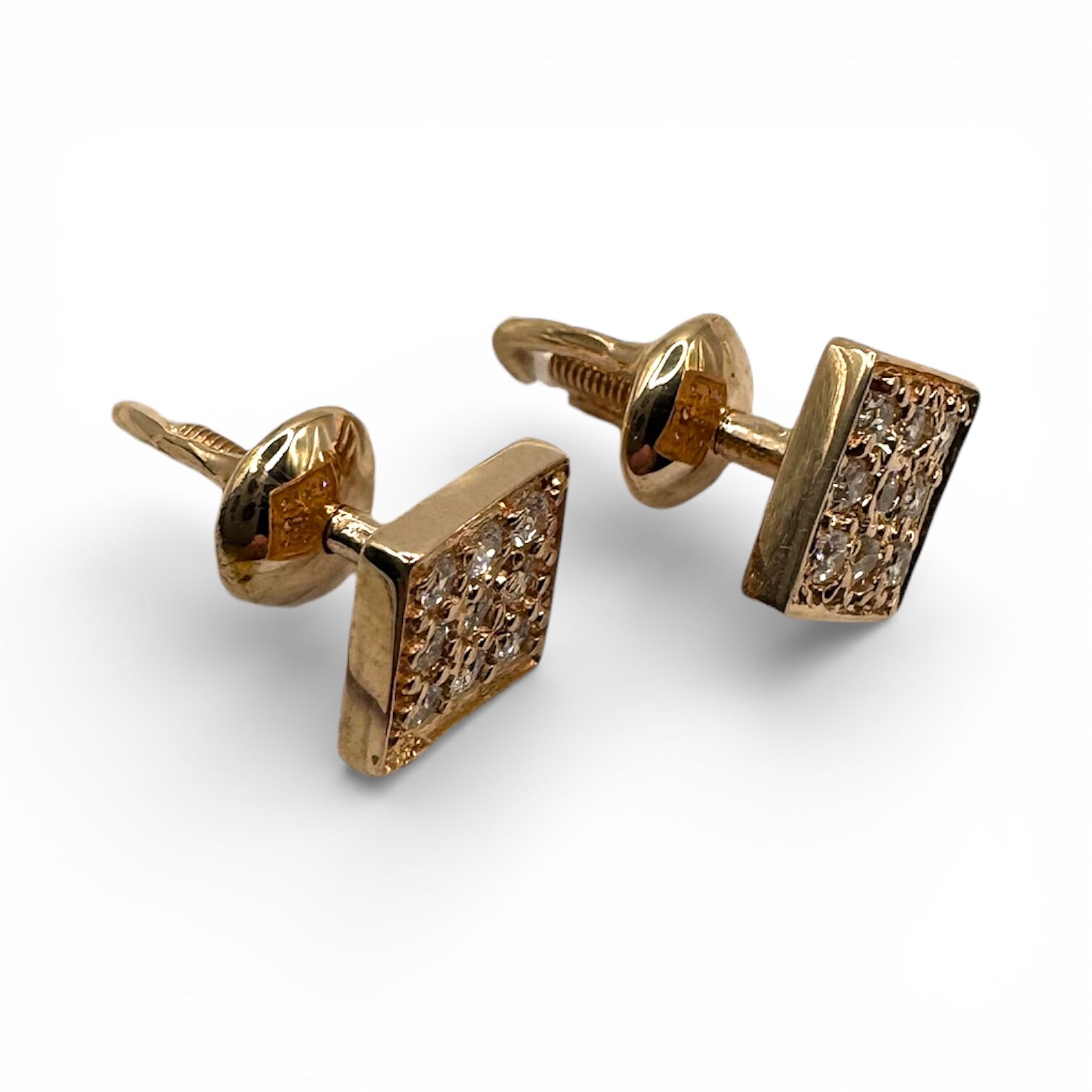 Золотые серьги с фианитами