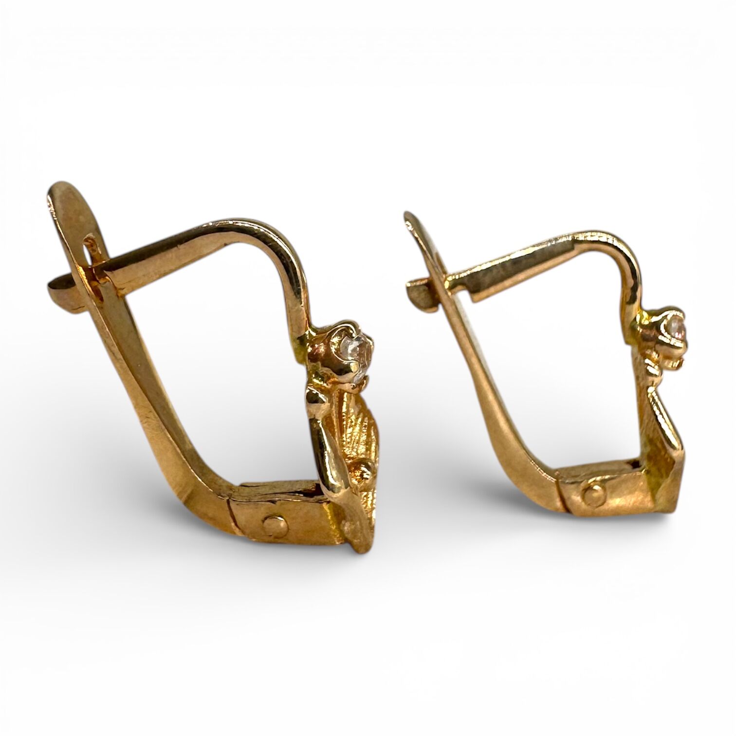 Золоті сережки з цирконами