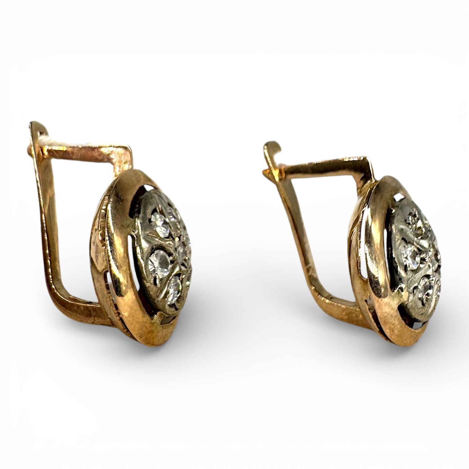 Золоті сережки з фіанітами