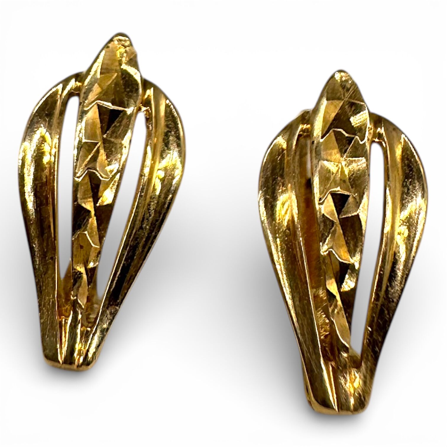 Золоті сережки без вставок