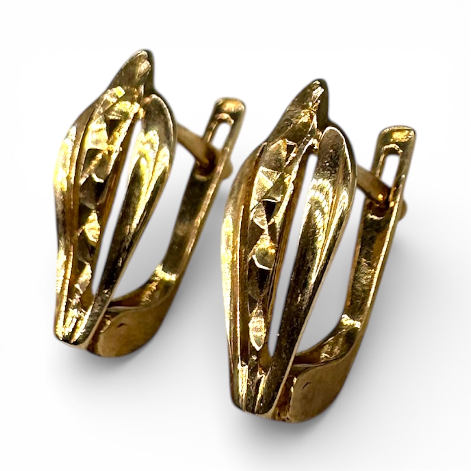 Золоті сережки без вставок