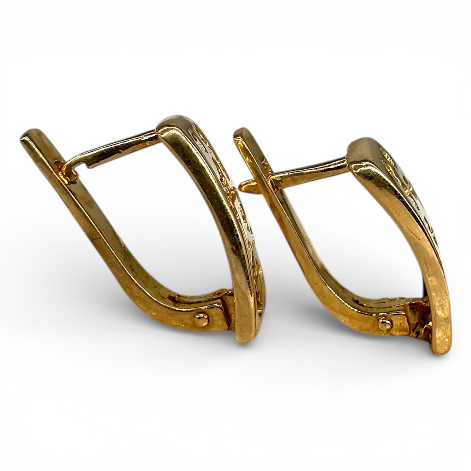 Золоті сережки без вставок