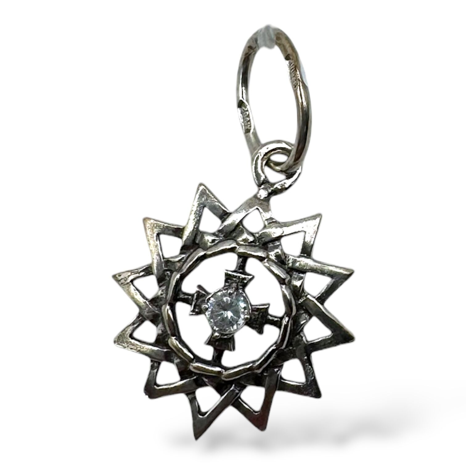 Срібний підвіс з фіанітом