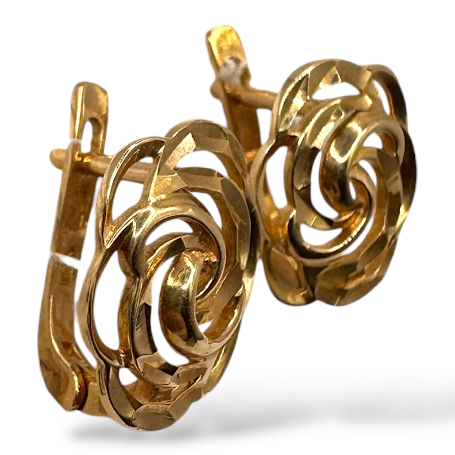 Золоті сережки без вставок