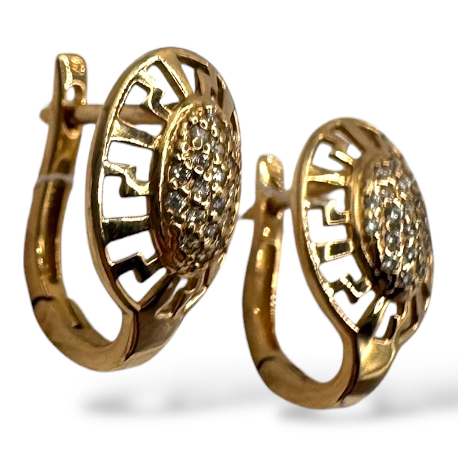 Золоті сережки з фіанітами