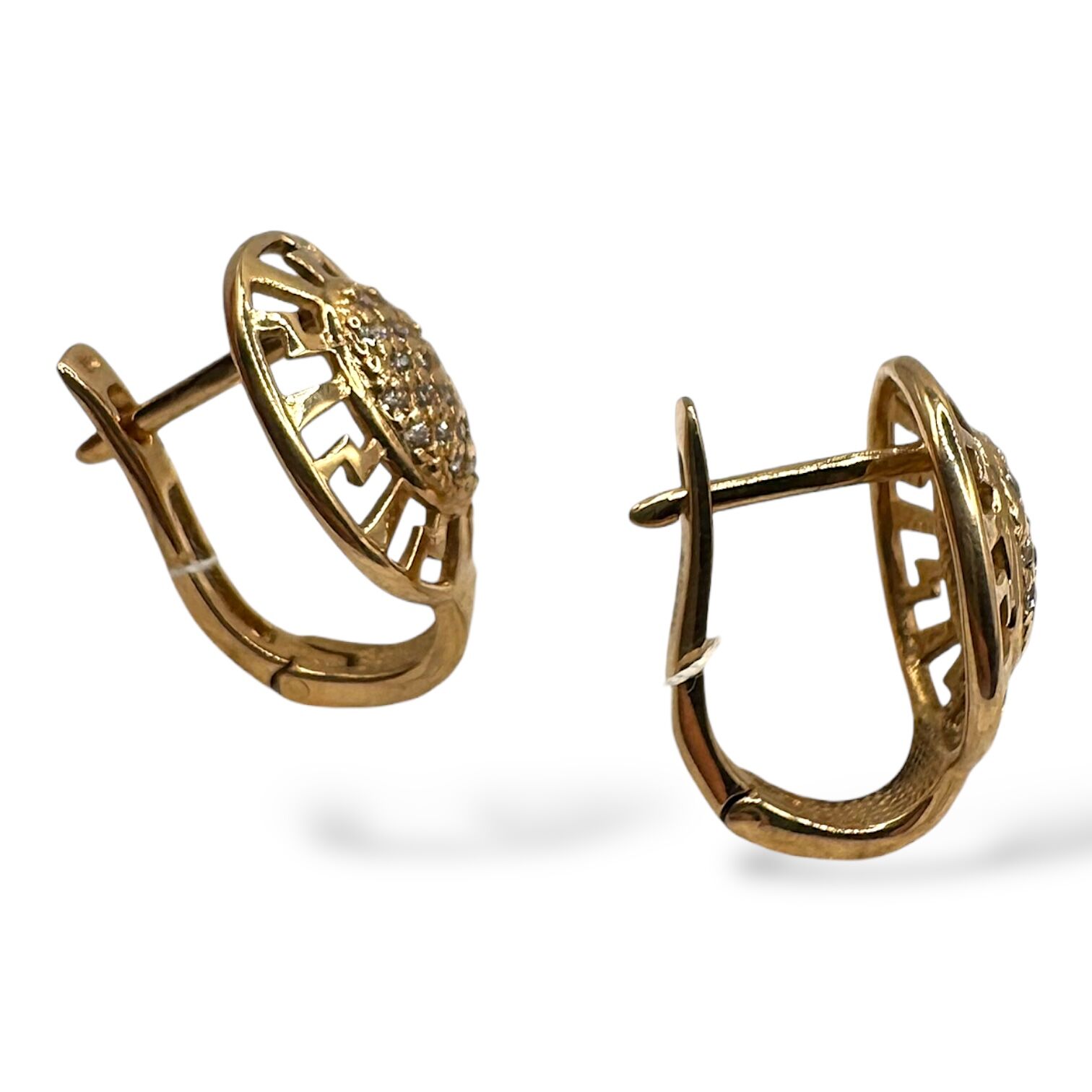 Золоті сережки з фіанітами