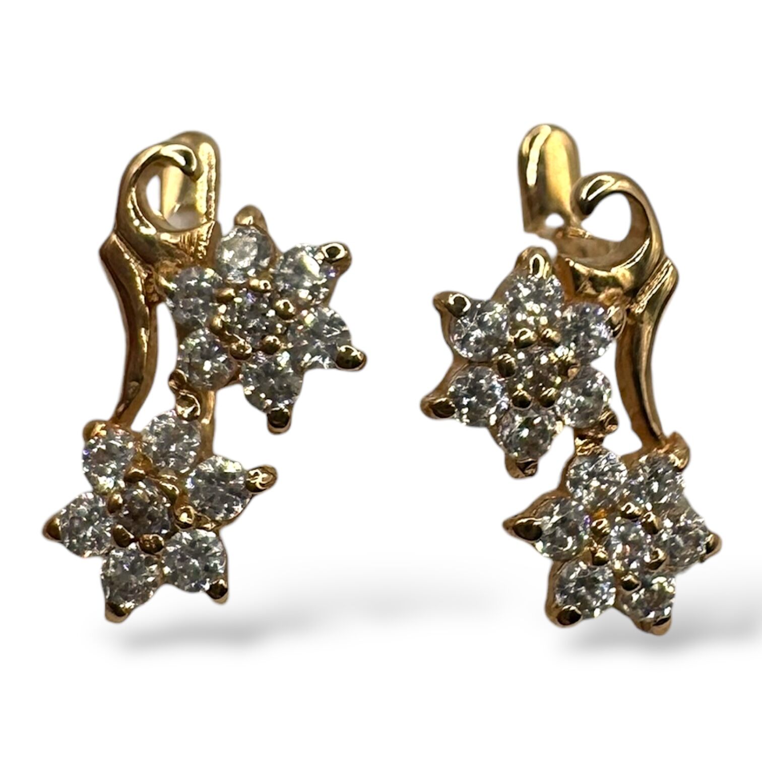 Золоті сережки з фіанітами