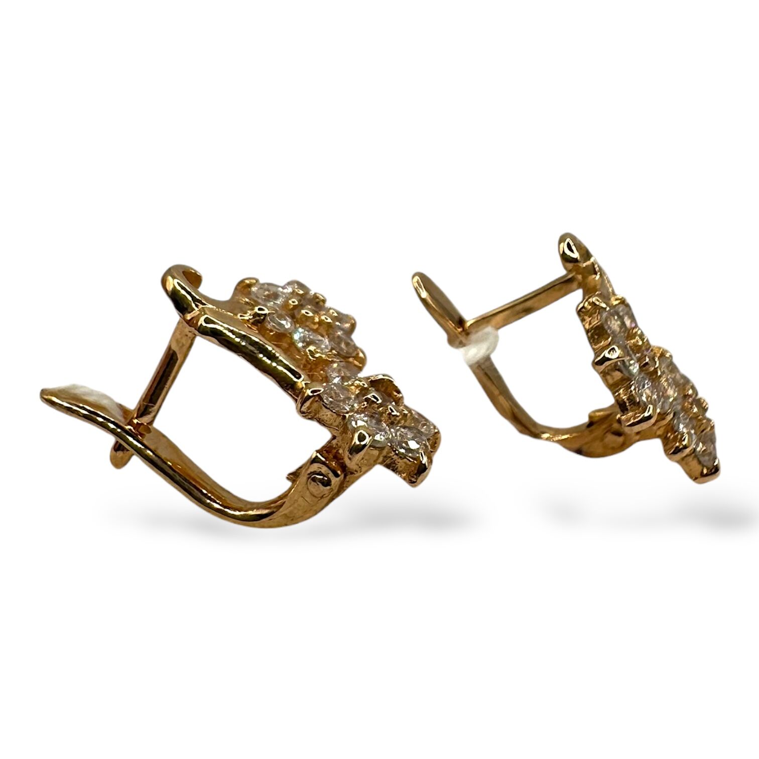 Золоті сережки з фіанітами