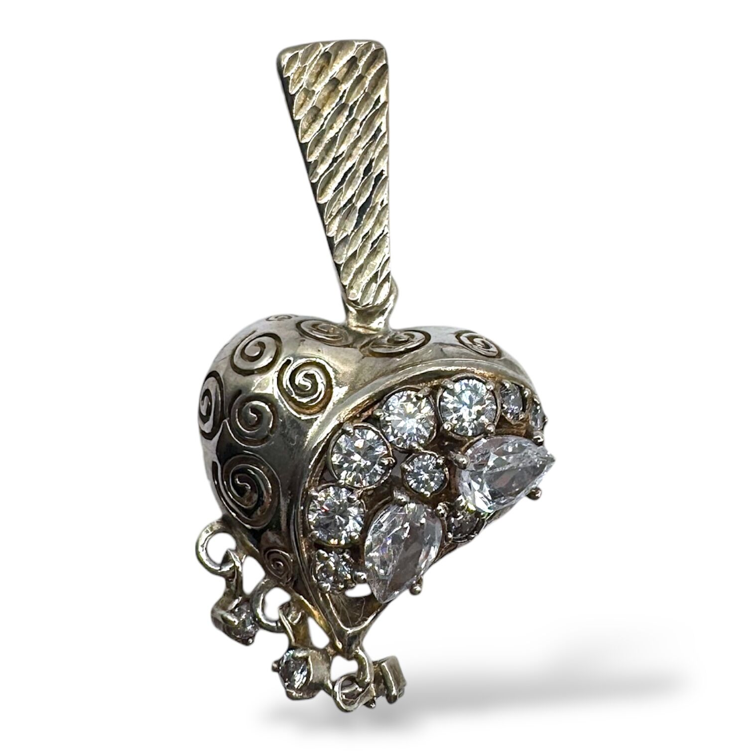 Срібний підвіс з фіанітами