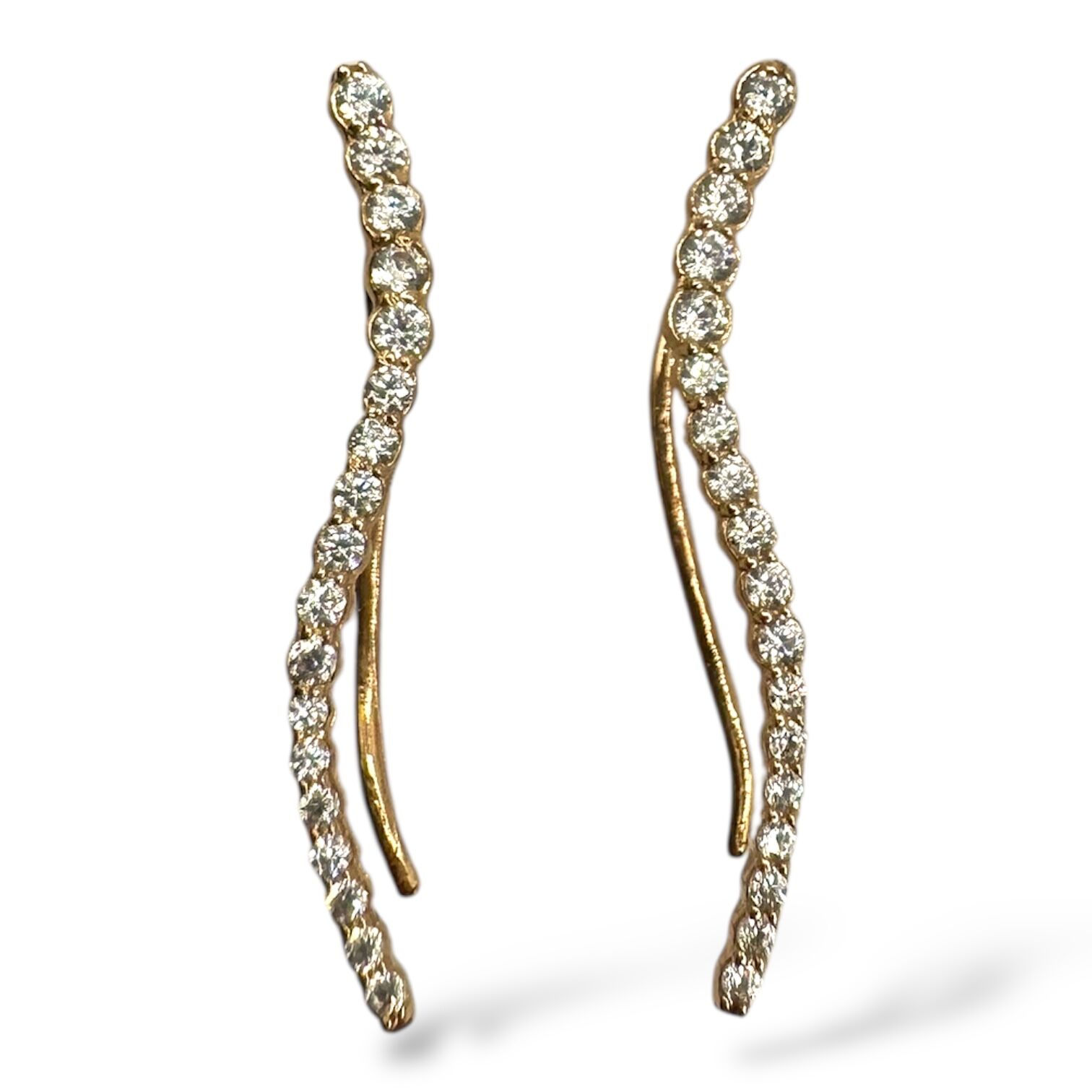 Золоті сережки з фіанітами