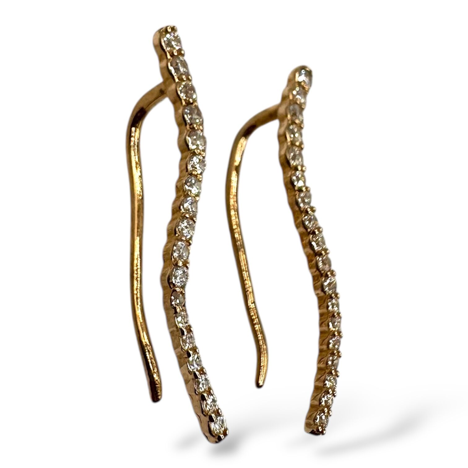 Золоті сережки з фіанітами