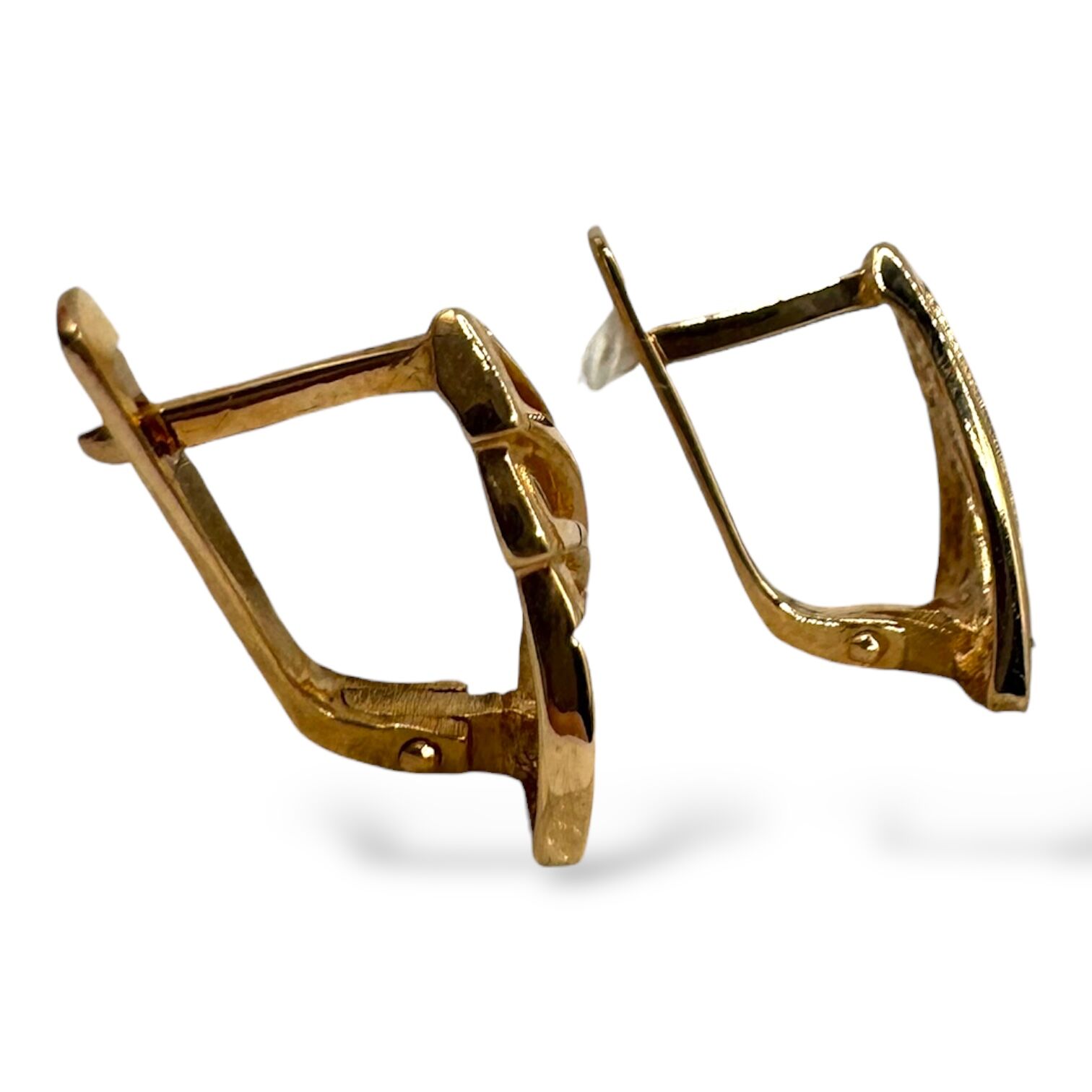 Золотые серьги с фианитами