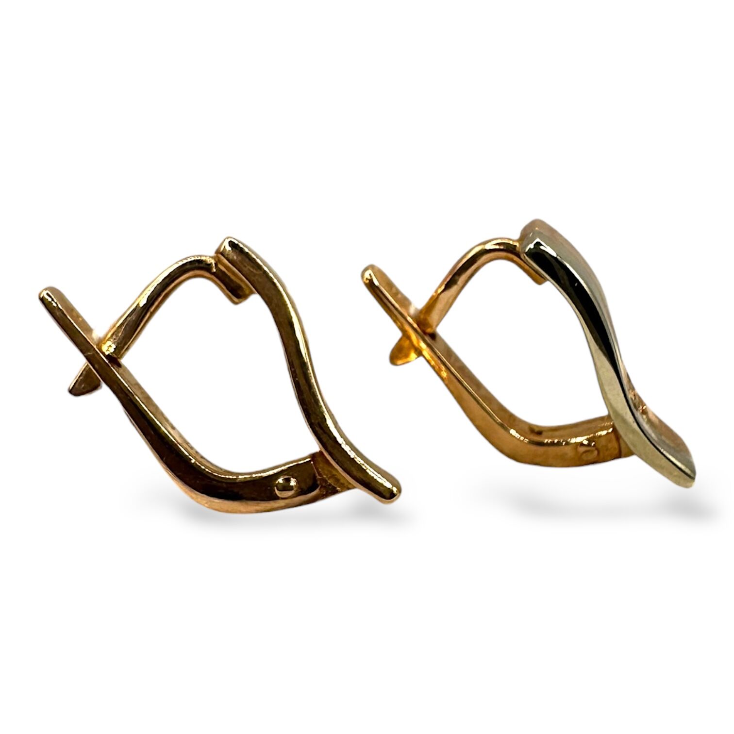 Золотые серьги с фианитами