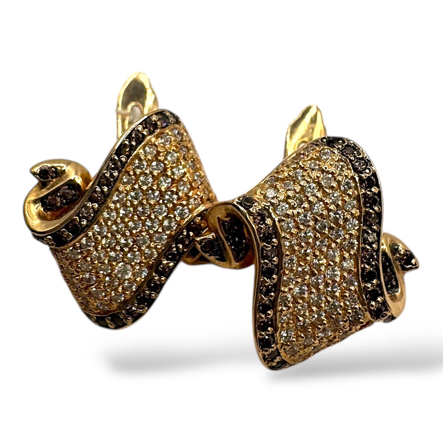 Золоті сережки з фіанітами