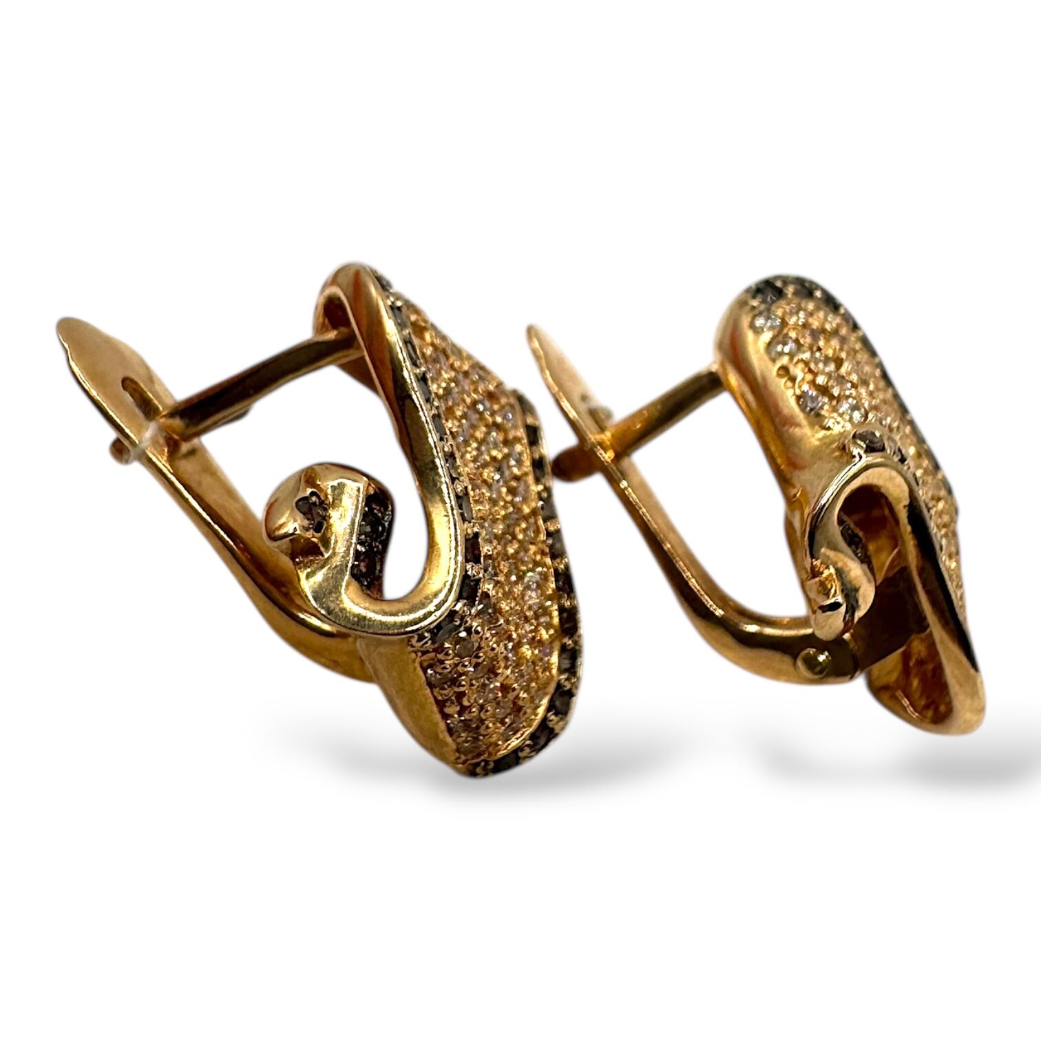 Золоті сережки з фіанітами