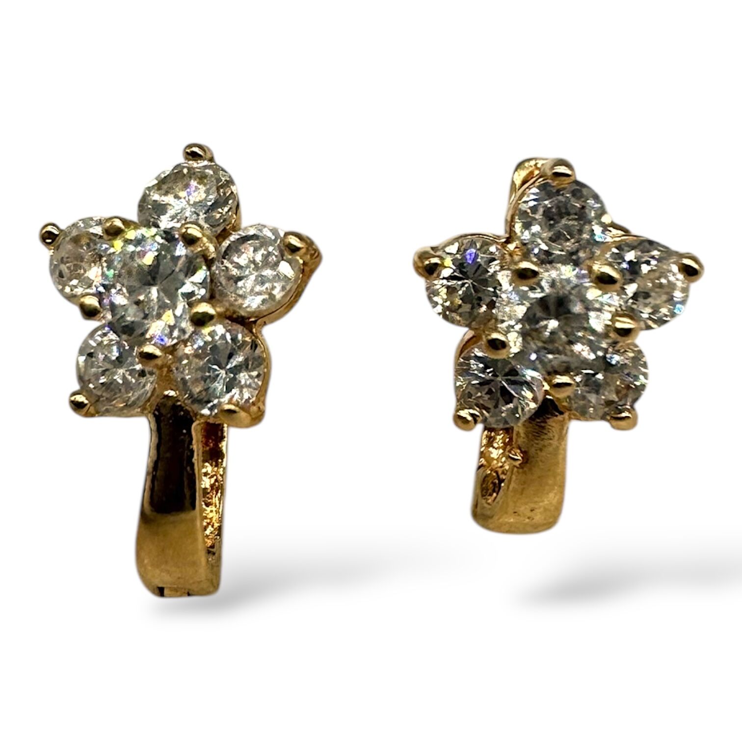 Золоті сережки з цирконами