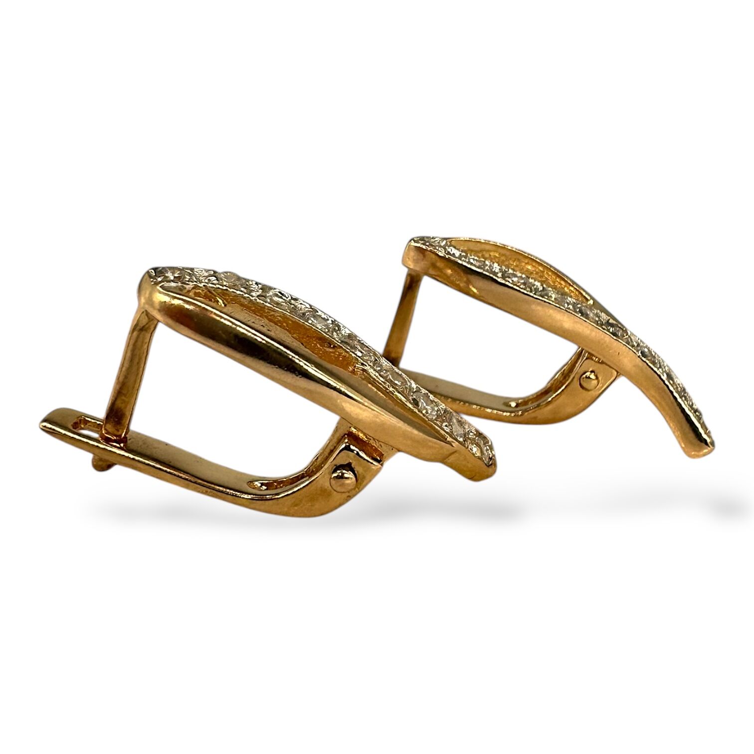 Золоті сережки з цирконами