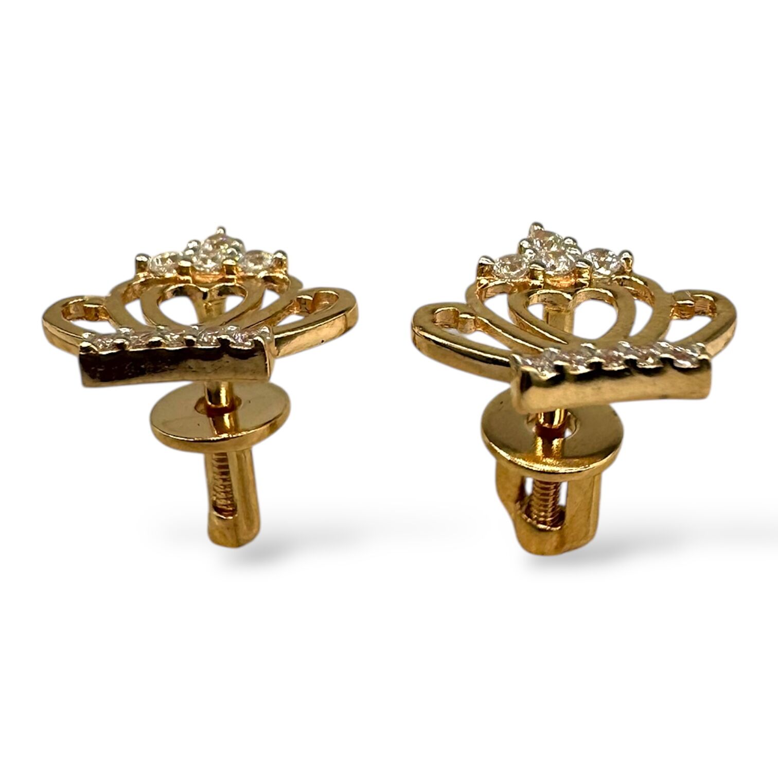 Золоті сережки з цирконами