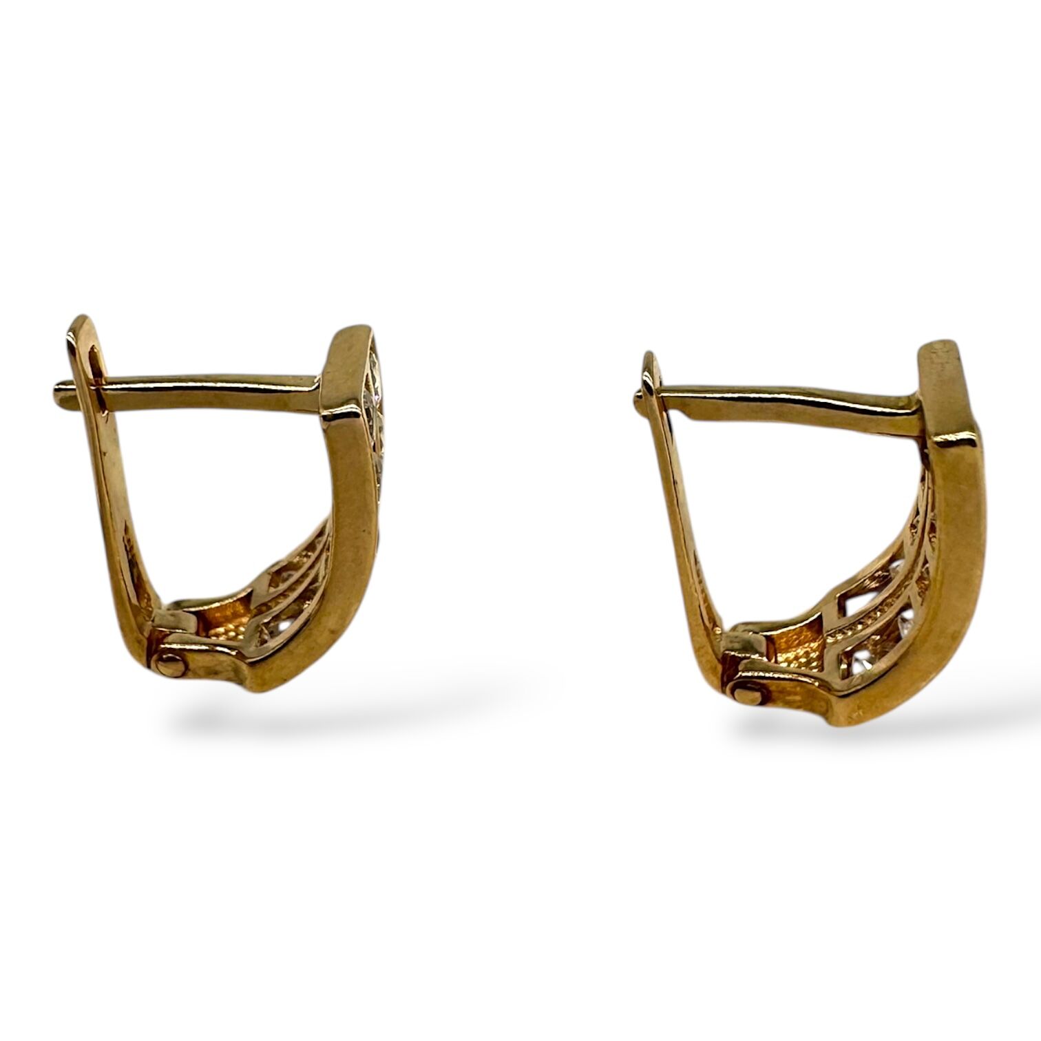 Золотые серьги с цирконами