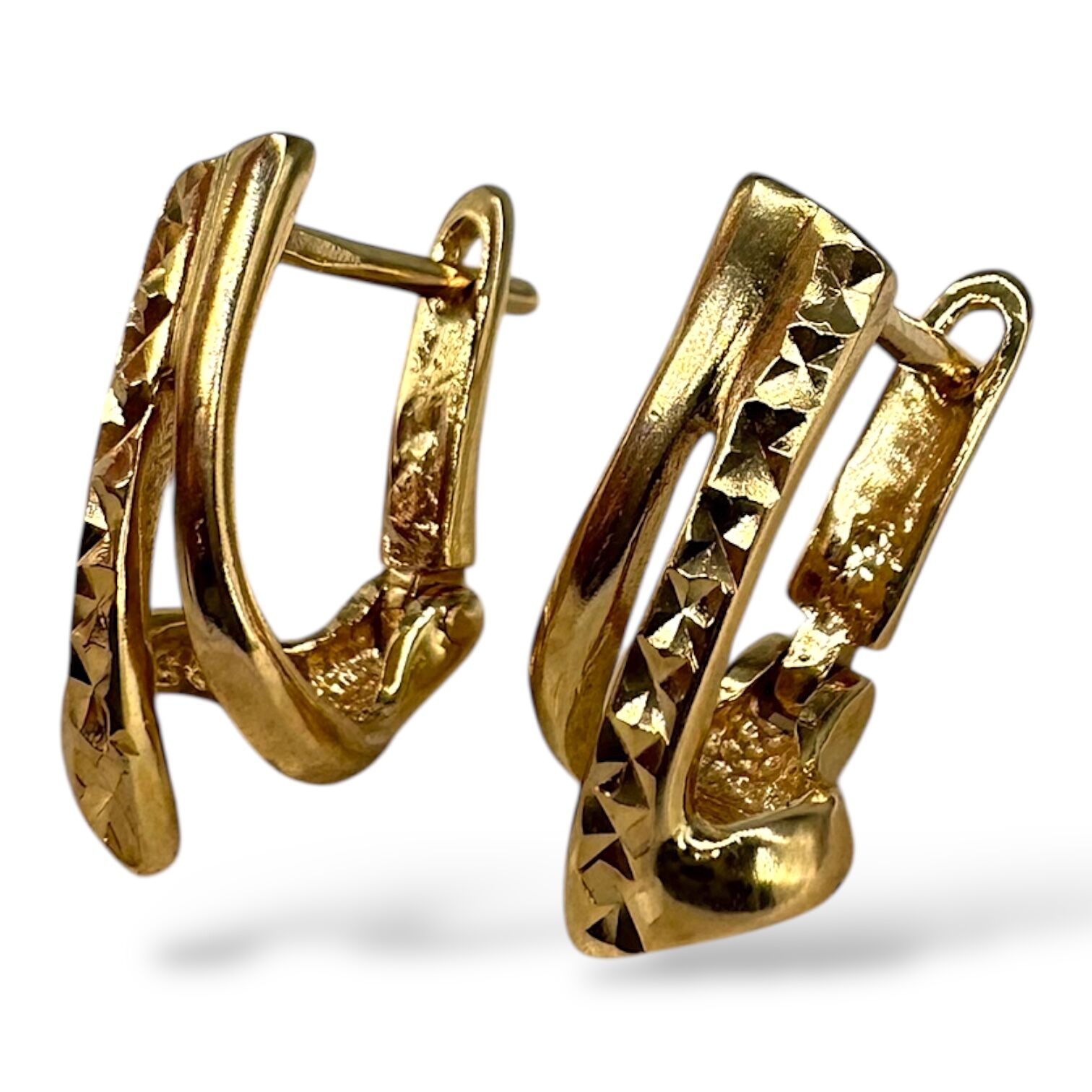 Золоті сережки без вставок