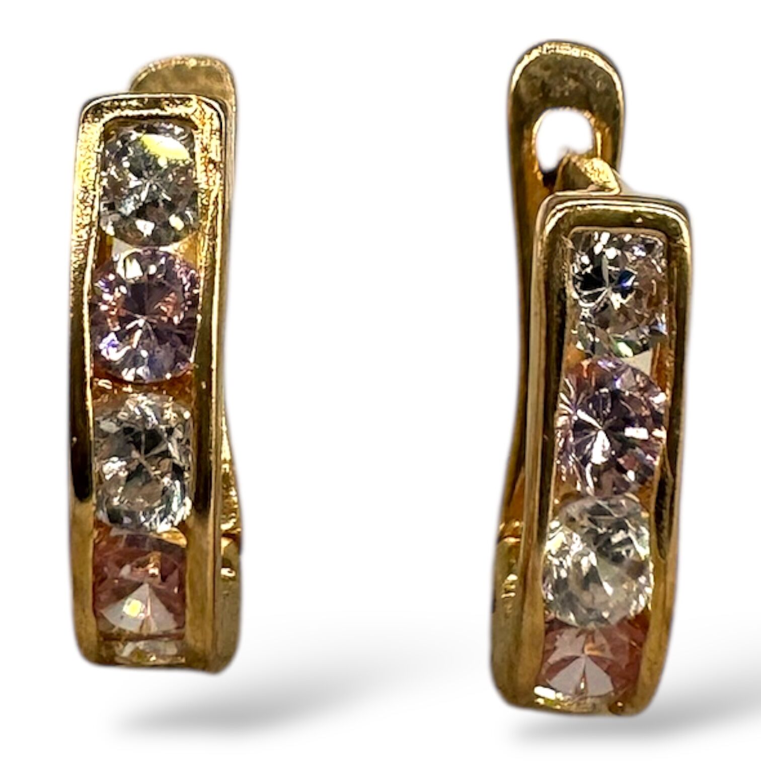 Золоті сережки з цирконами