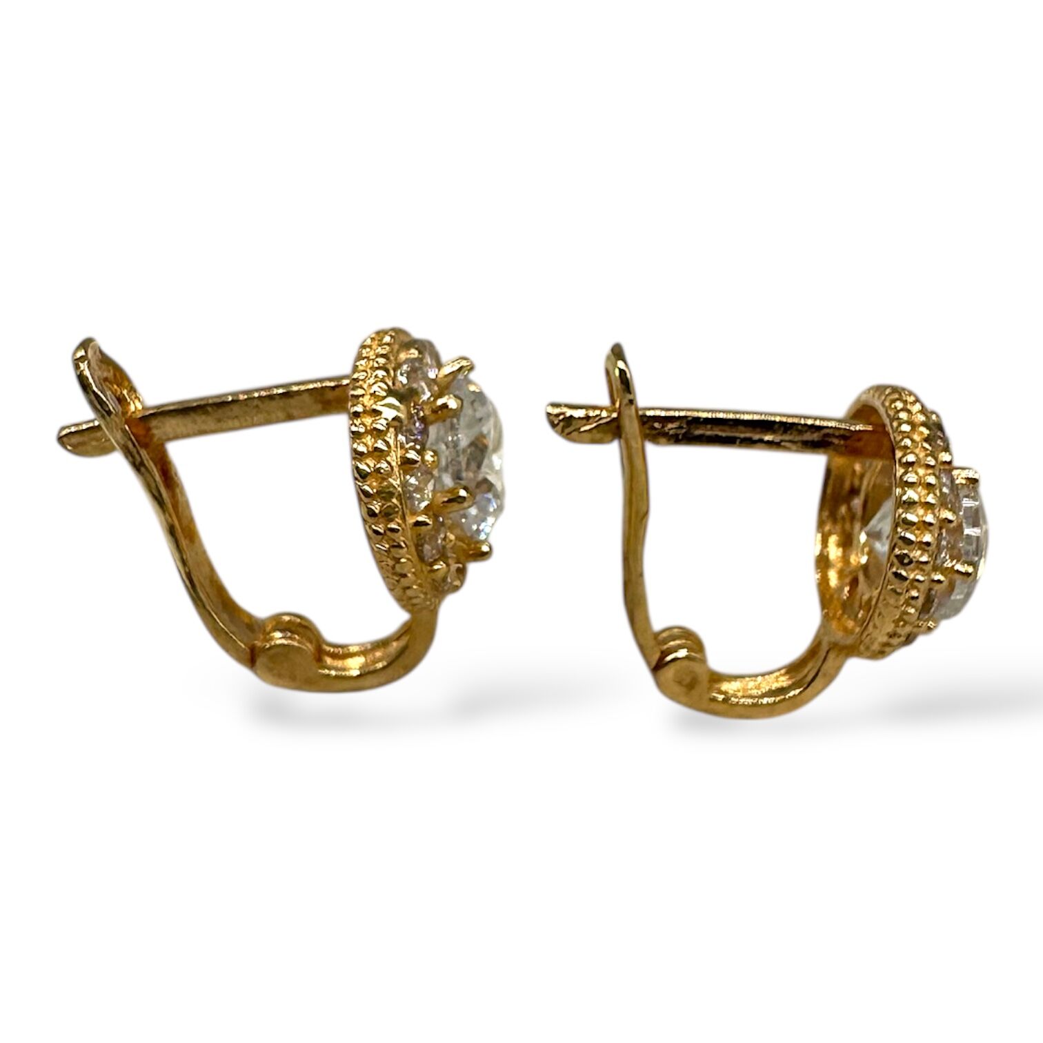 Золоті сережки з цирконами