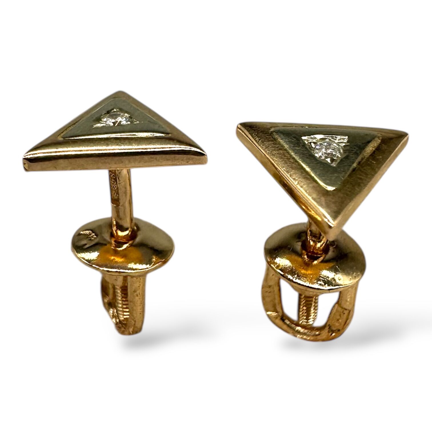 Золотые серьги с цирконами