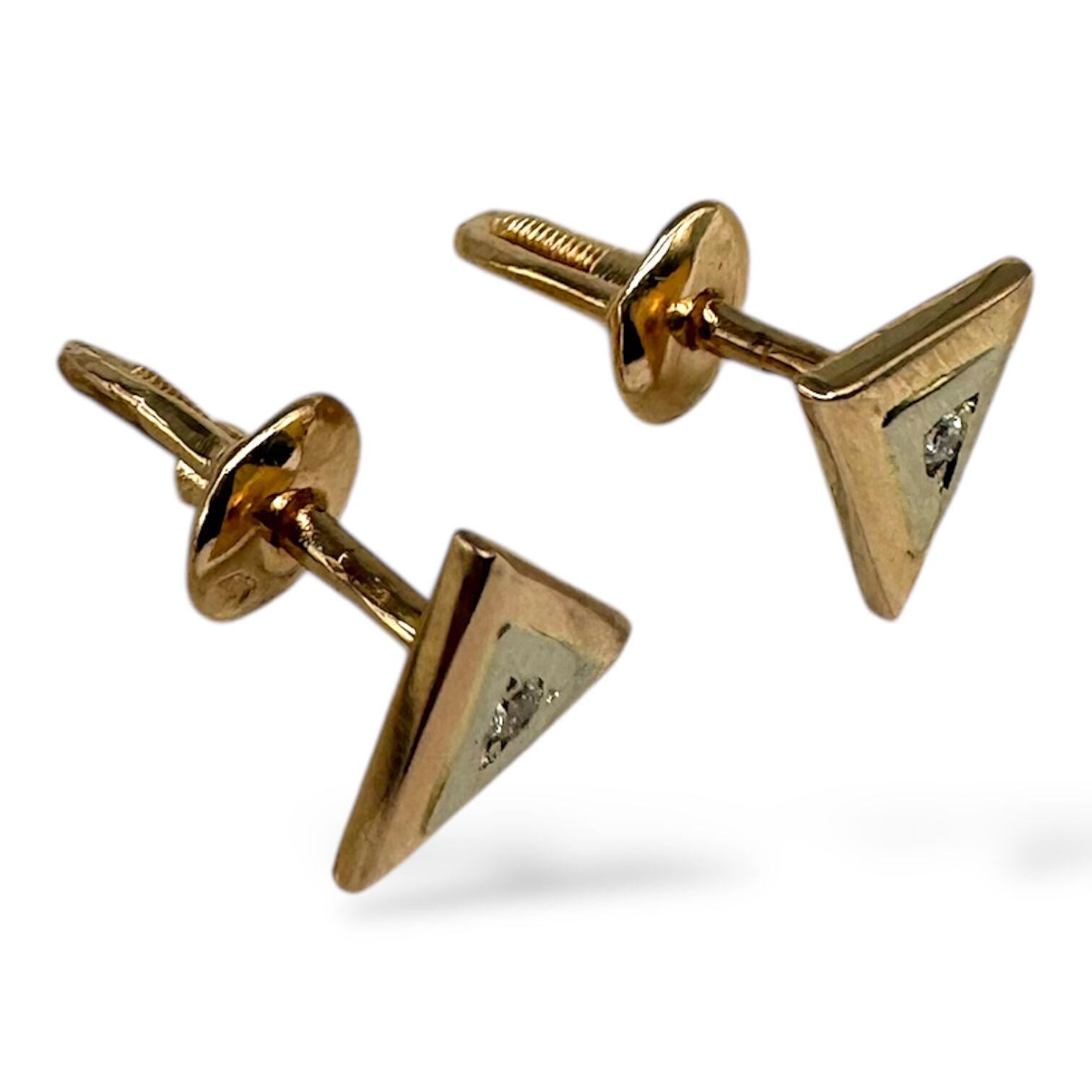 Золотые серьги с цирконами