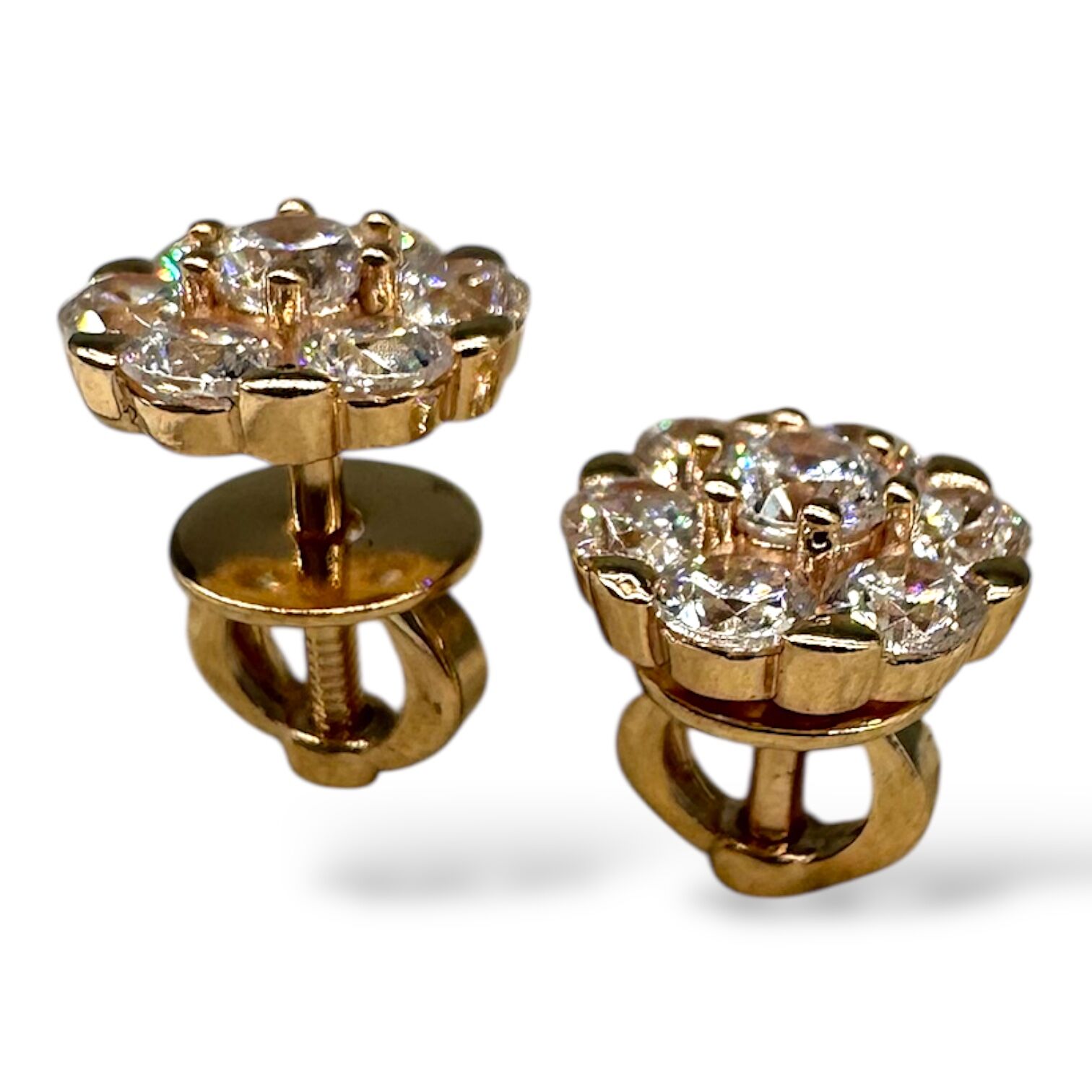 Золоті сережки з цирконами