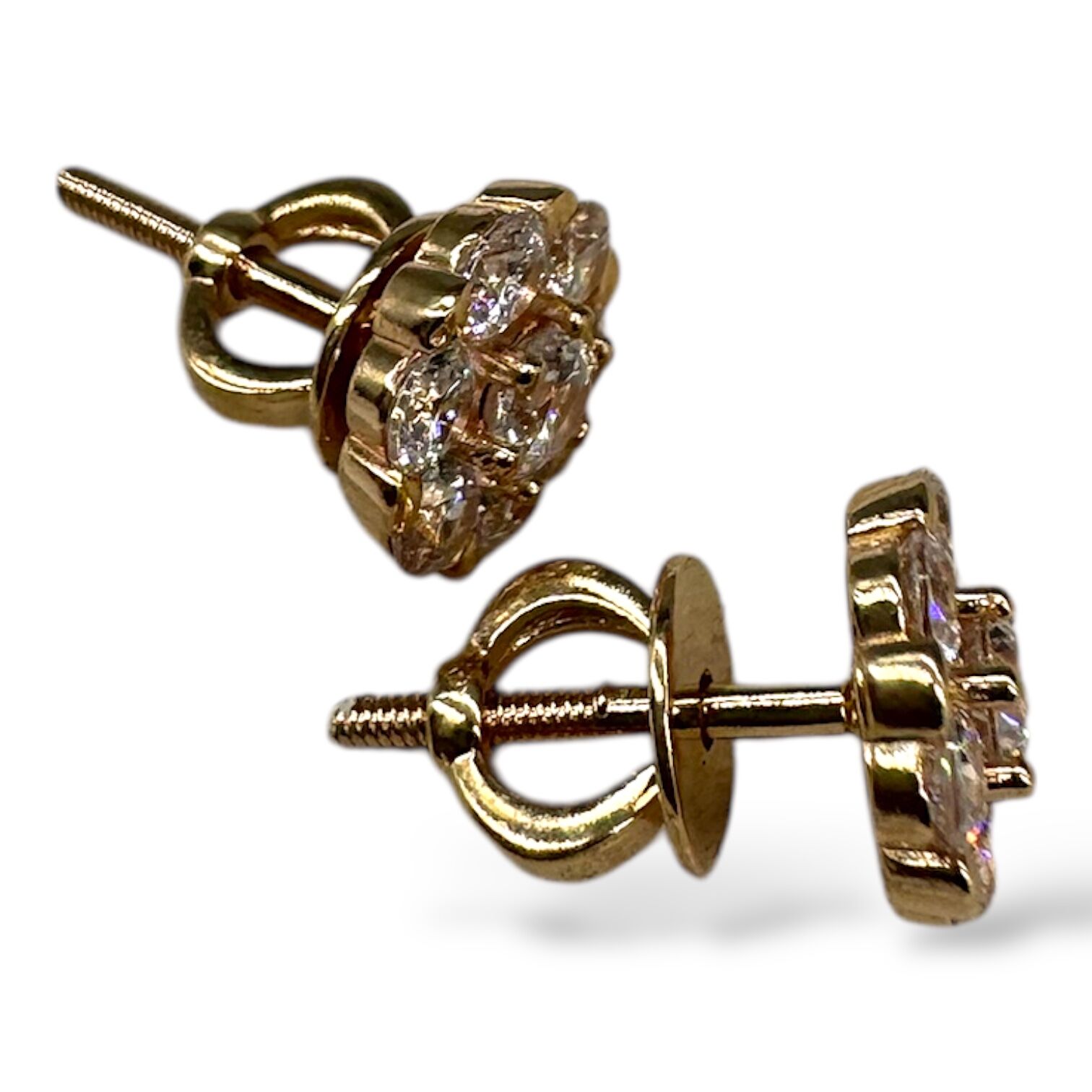 Золоті сережки з цирконами