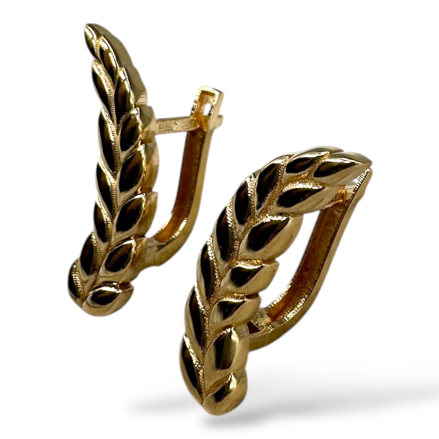 Золотые серьги без вставок