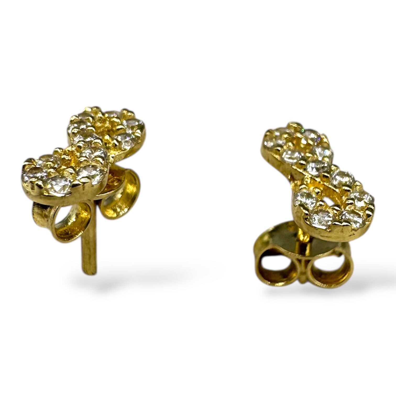 Золотые серьги с цирконами