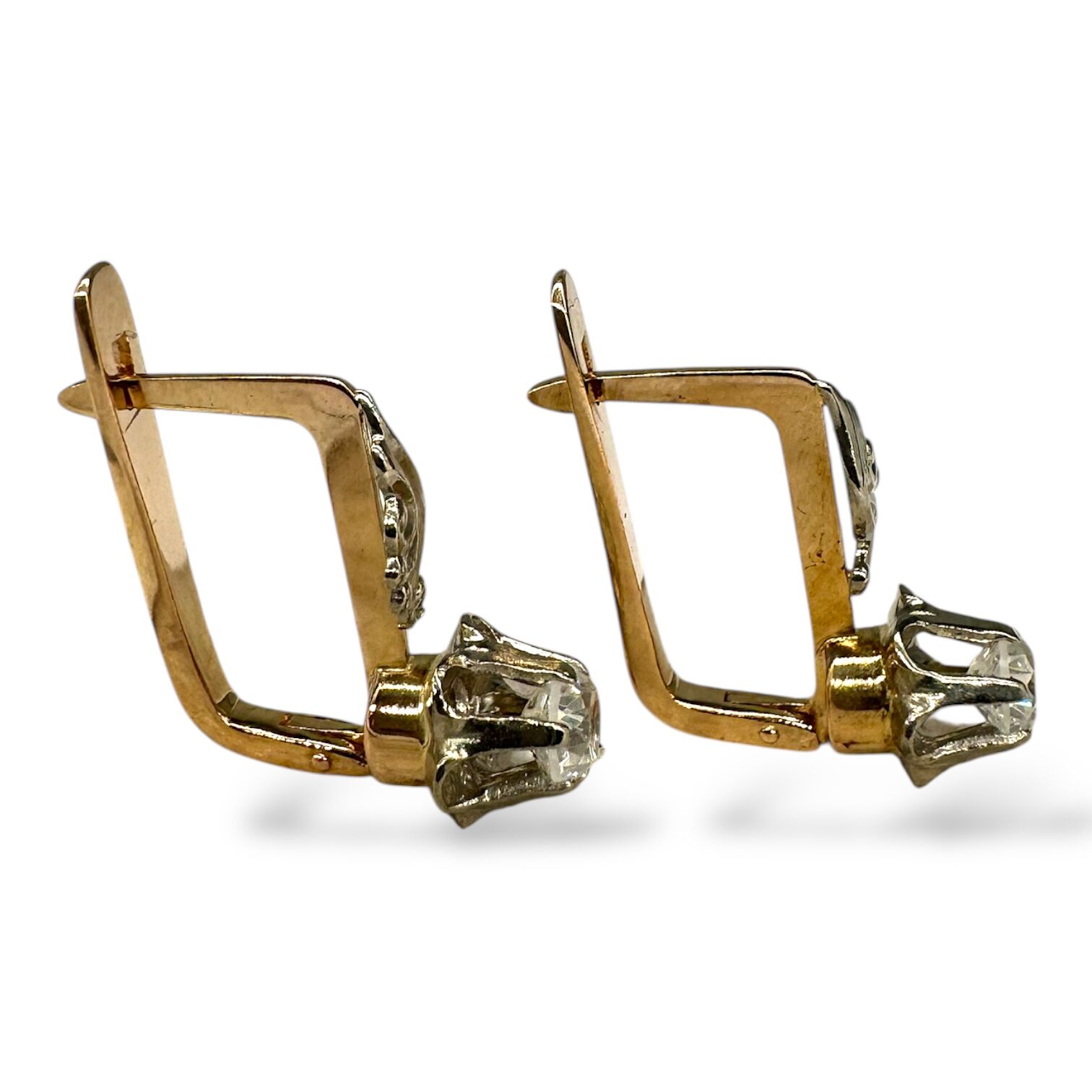 Золоті сережки з цирконами