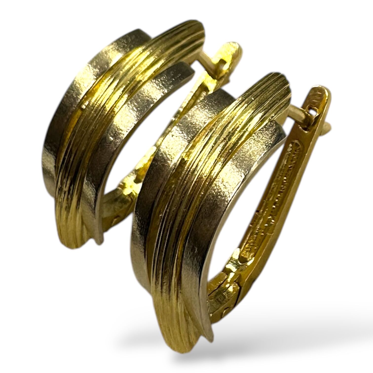 Золоті сережки без вставок