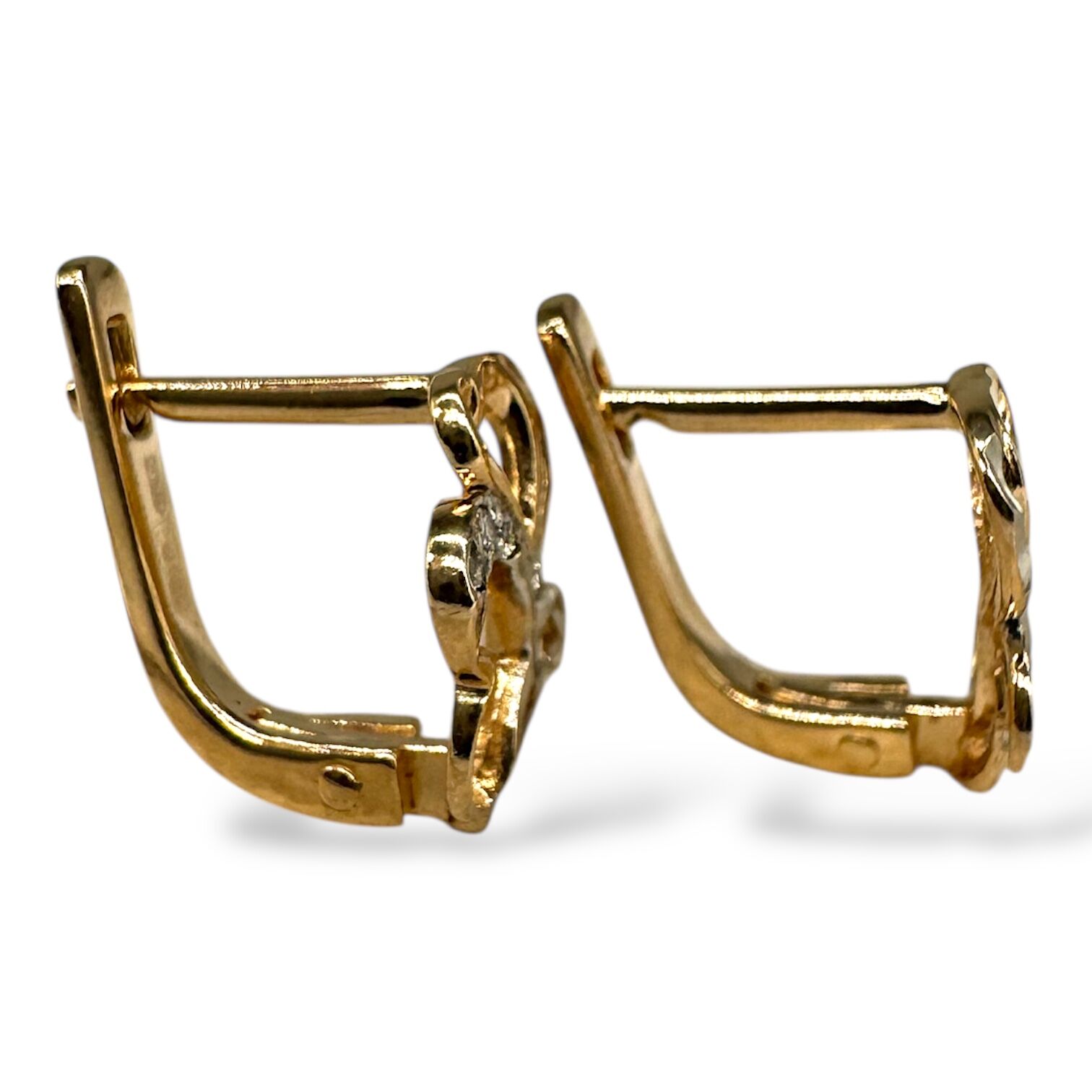 Золоті сережки з цирконами