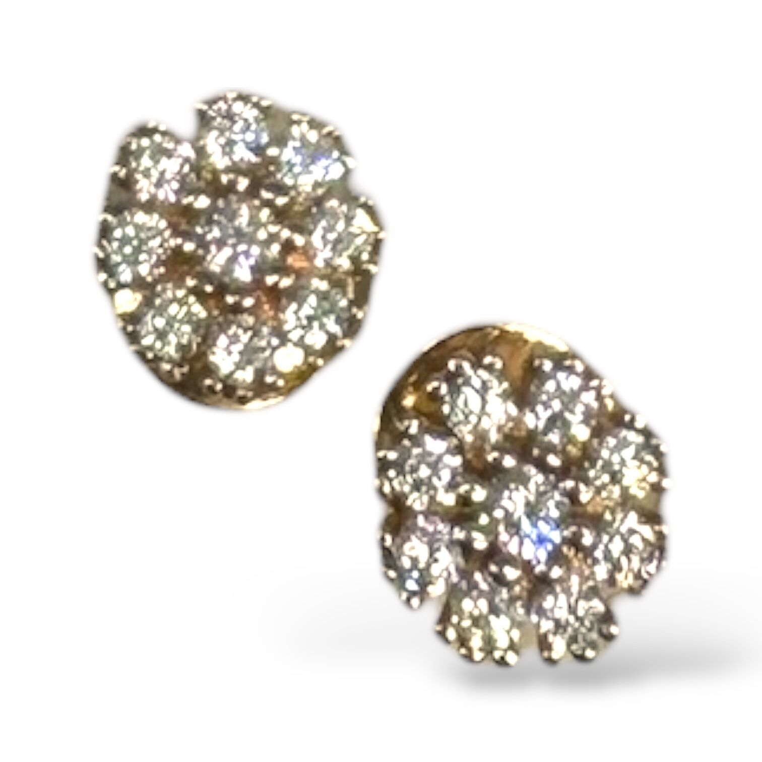 Золотые серьги с цирконами