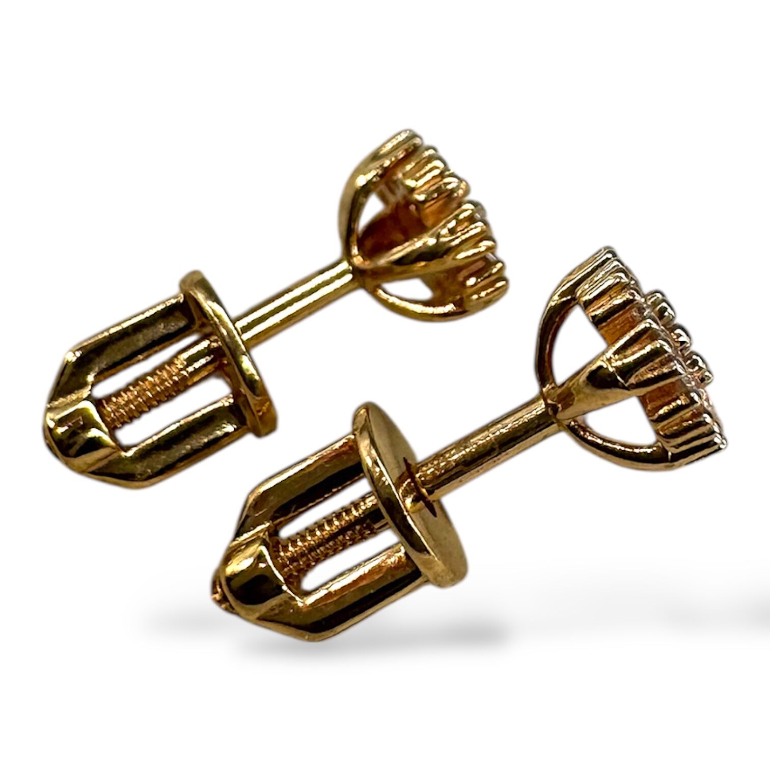 Золотые серьги с цирконами