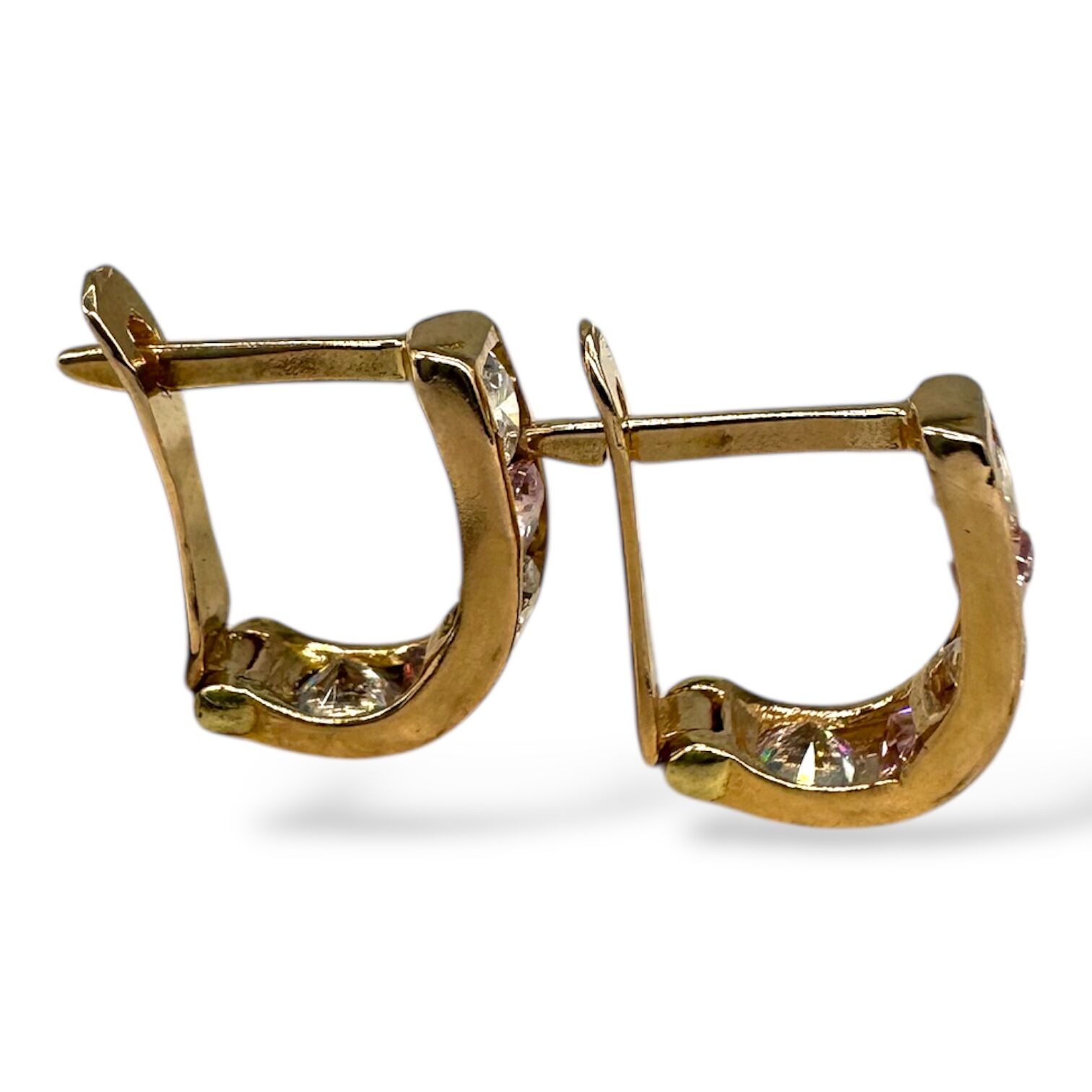 Золоті сережки з цирконами