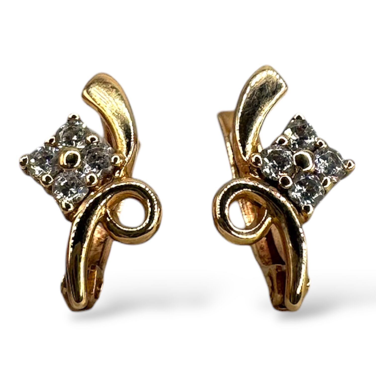 Золоті сережки з фіанітами