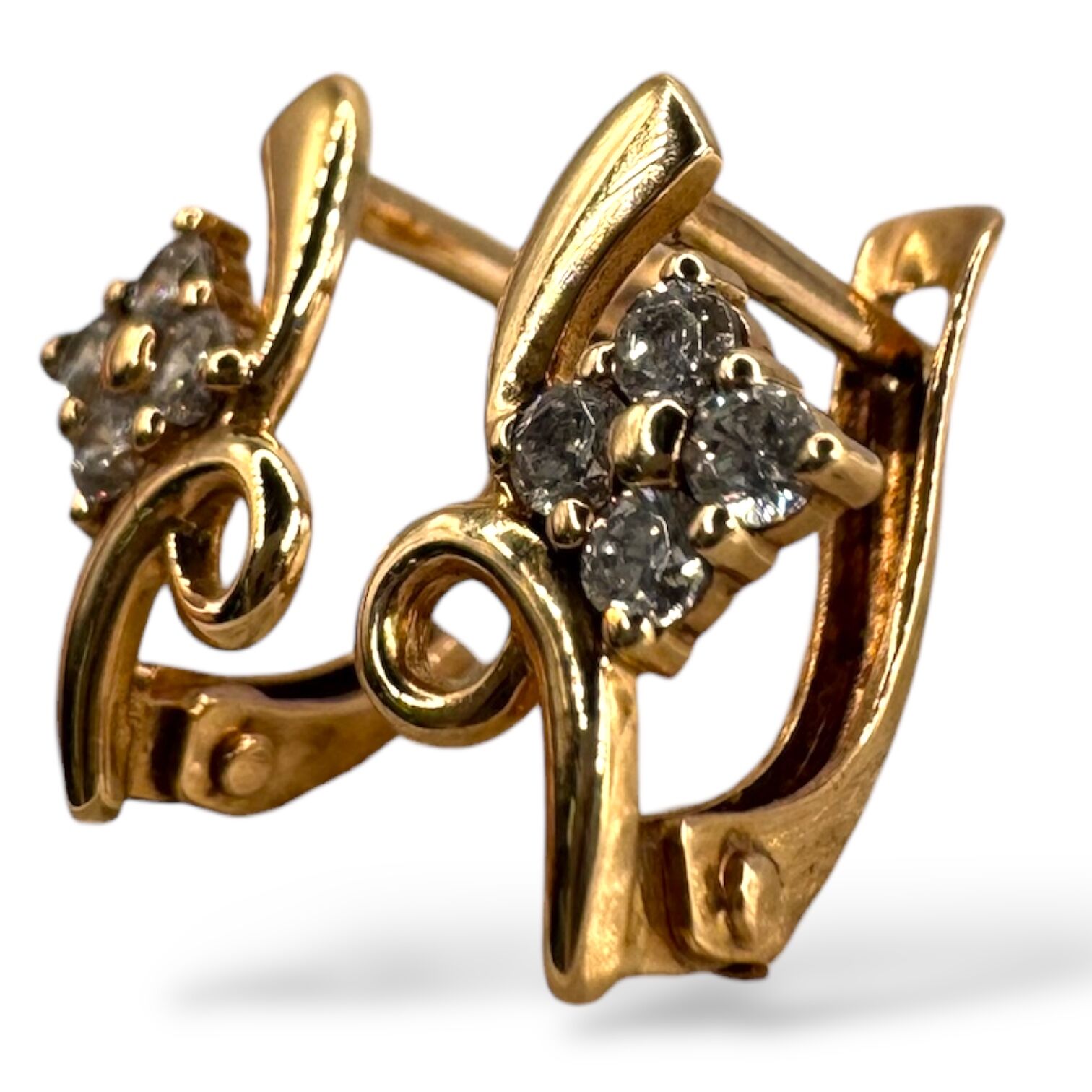 Золоті сережки з фіанітами