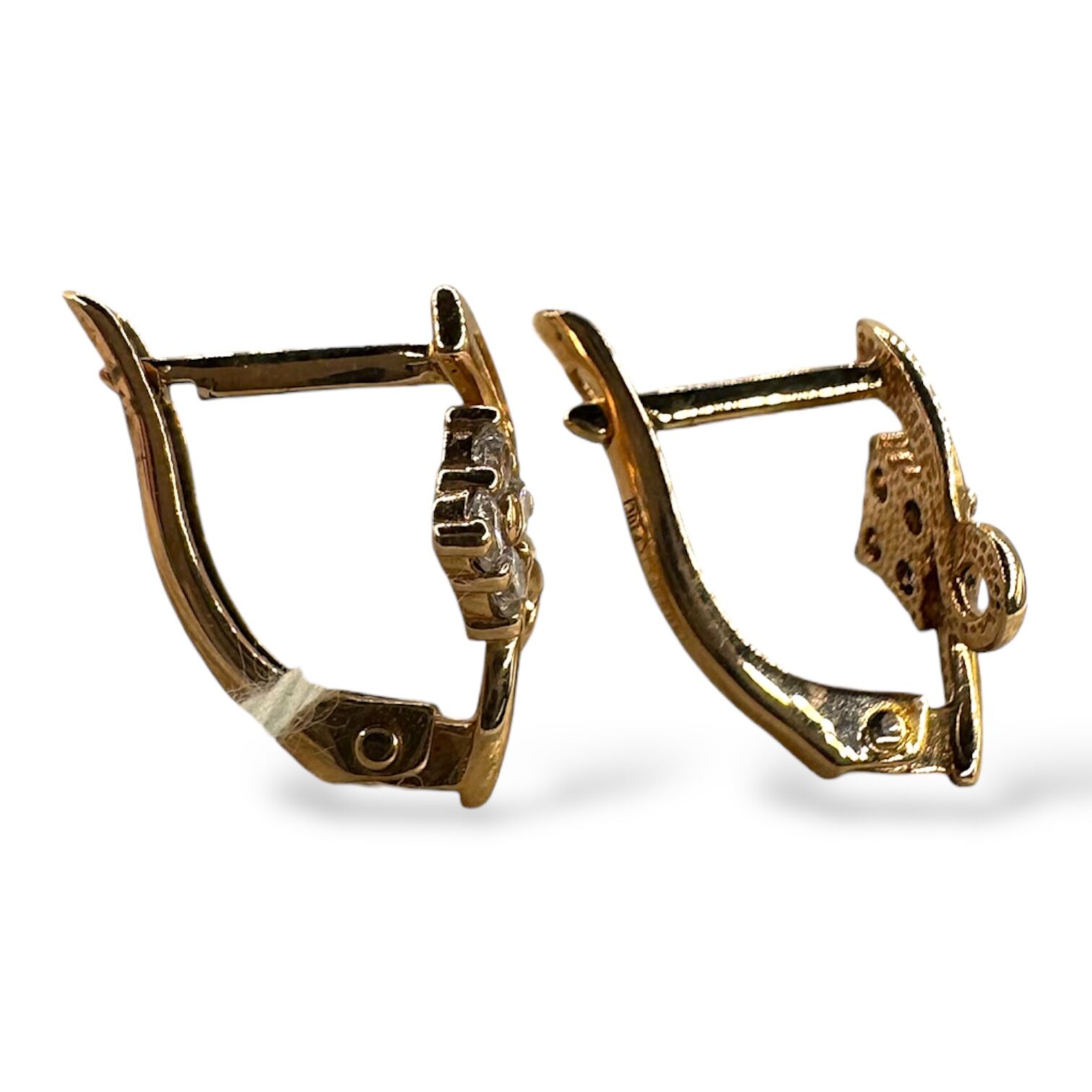 Золоті сережки з фіанітами