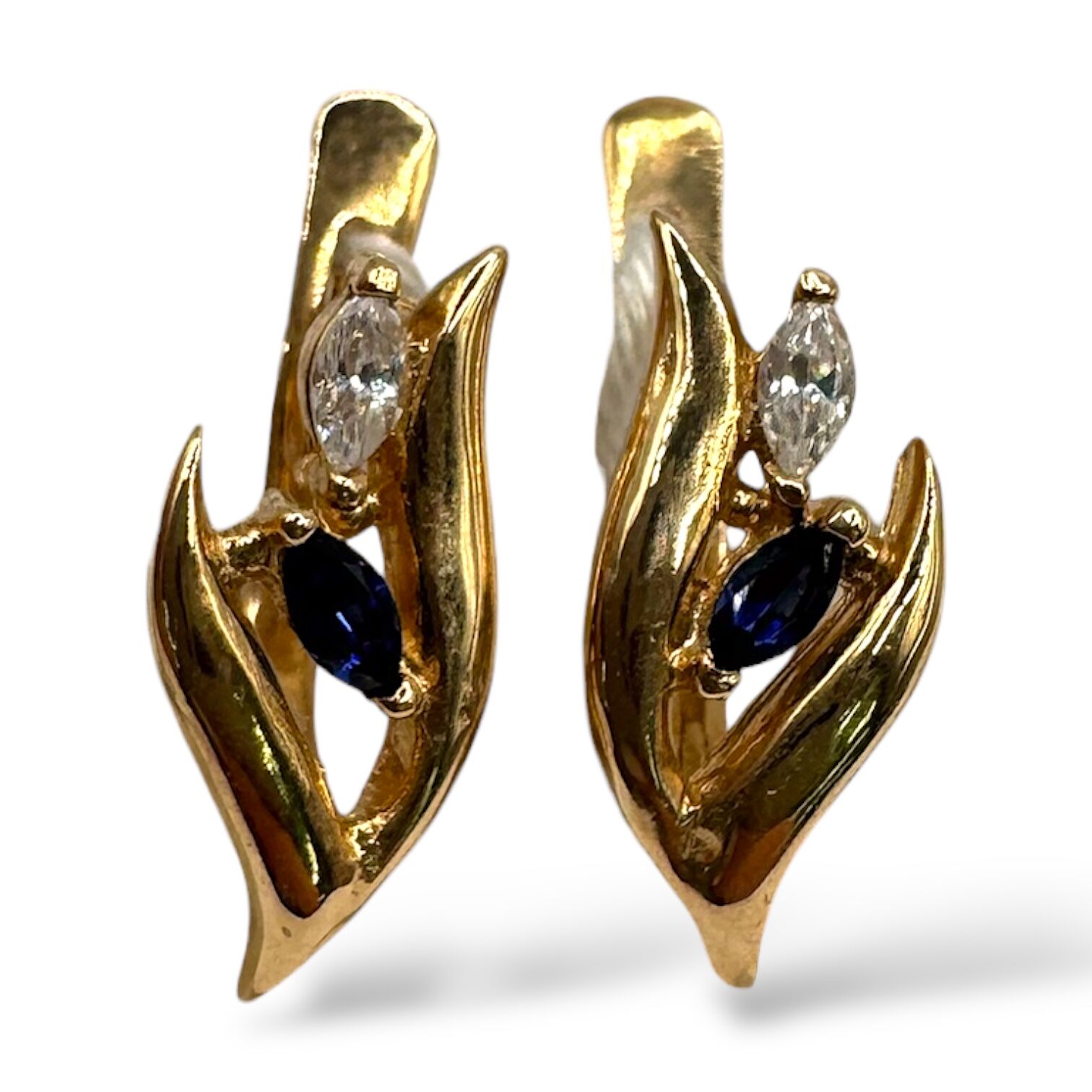 Золоті сережки з фіанітами